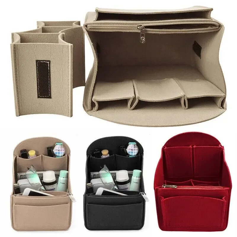 sac en feutre de grande capacité, sac de voyage, sac intérieur, sac à dos portable, sac de rangement adapté pour sac à bandoulière et sac à main