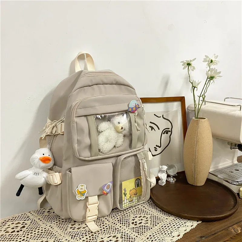 sacs à dos coréens de grande capacité pour femmes, kawaii, sac d'école pour adolescentes, sacs de voyage d'école imperméables, nouvelle collection