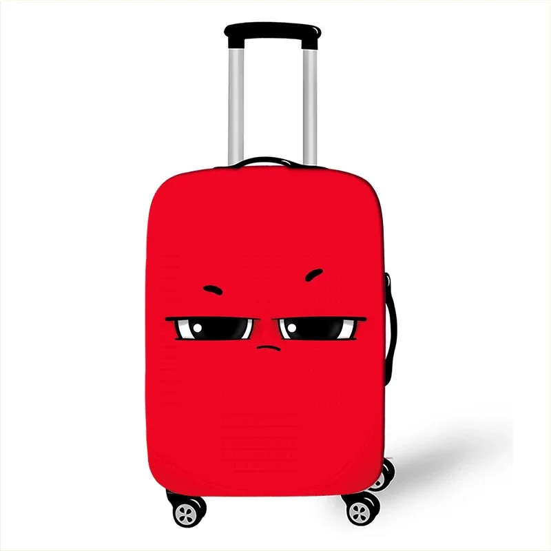 housse de bagage avec impression d'expression drôle, gaine de protection pour valise de voyage, étuis anti-poussière élastiques adaptés aux accessoires de bagages de 18 à 32 pouces