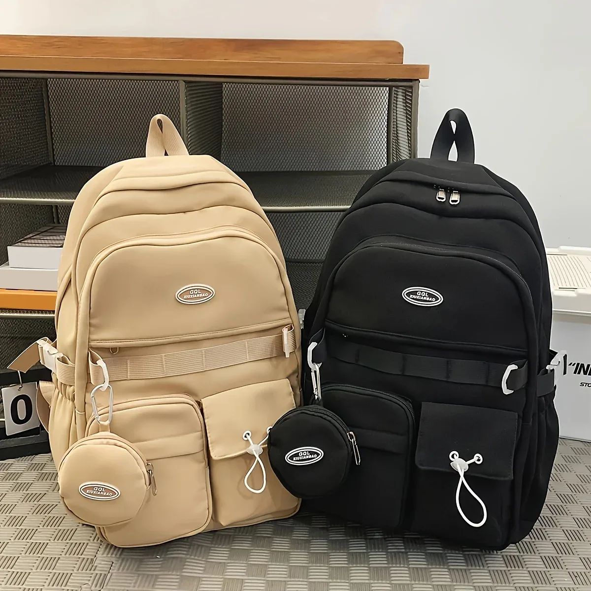 Sac à dos Simple grande capacité sport voyage sac à dos collège lycée loisirs sac tutoriel sac