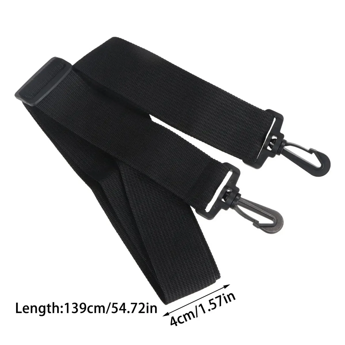sangle de sac en toile de coton de couleur pure, ceinture réglable, fermoir à crochet en plastique noir, accessoires de sac à bandoulière diy
