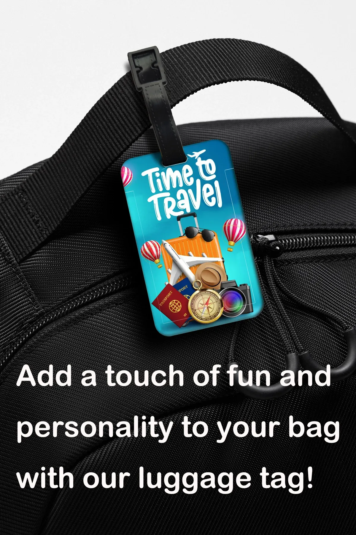 étiquette de bagage de voyage unisexe, porte-adresse et identification de valise classique, support portable pour carte d'embarquement, cadeau