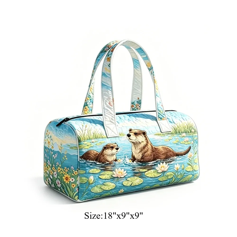 sac matelassé floral vintage style bohème pour femme, sac de voyage artistique pour halloween, sac de week-end pour amoureuses des animaux, sac de nuit