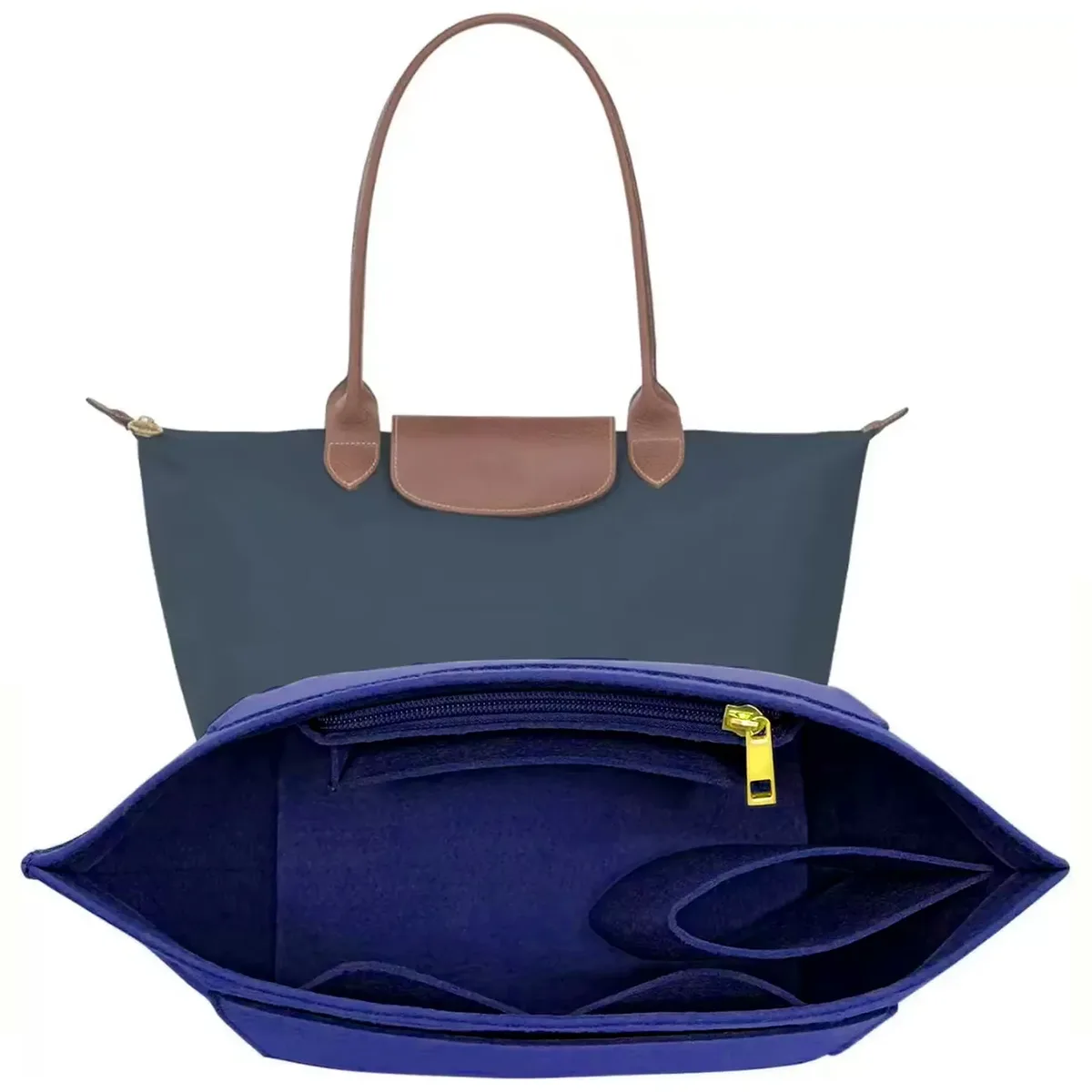 sac d'insertion en feutre pour sac à main longchamp, sac de rangement en feutre, sac à maquillage, support de voyage portable, organisateur de sac à main, 4 tailles
