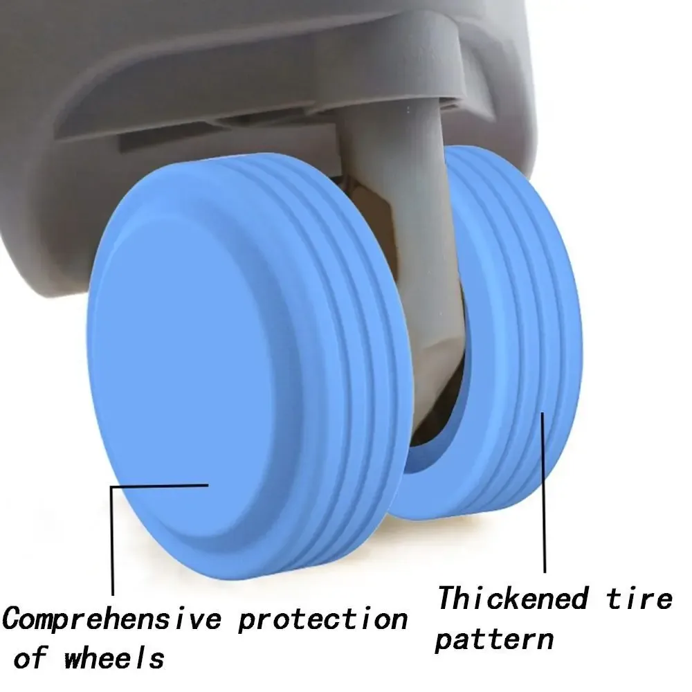 housse de protection pour roues de bagages en silicone, 8 pièces, antidérapante, absorption des chocs, roulettes pour bagages, chaussures, réduit l'usure des roues, réduit le bruit, 8 pièces