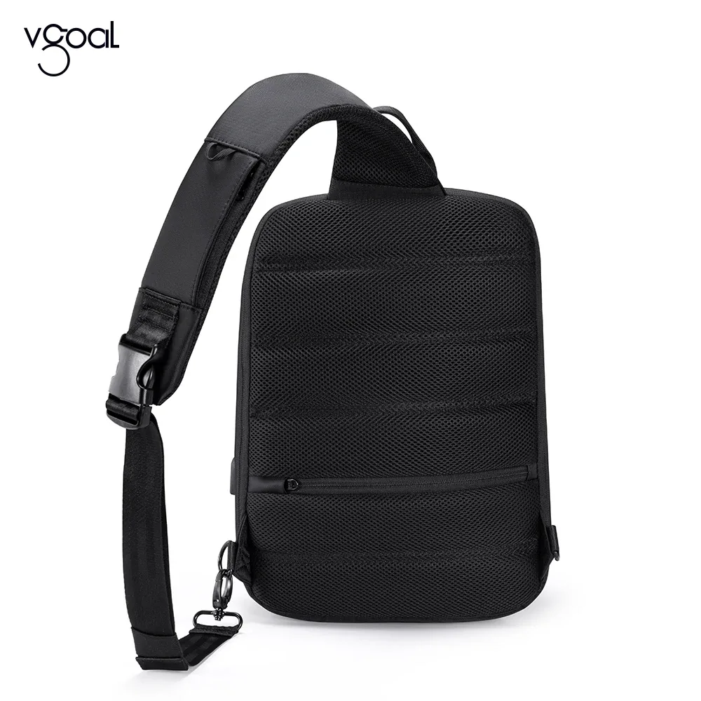 sac à dos kingsons group vgoal pour hommes et femmes, sac à bandoulière pour ordinateur portable 14 pouces avec chargement usb, sac de poitrine léger