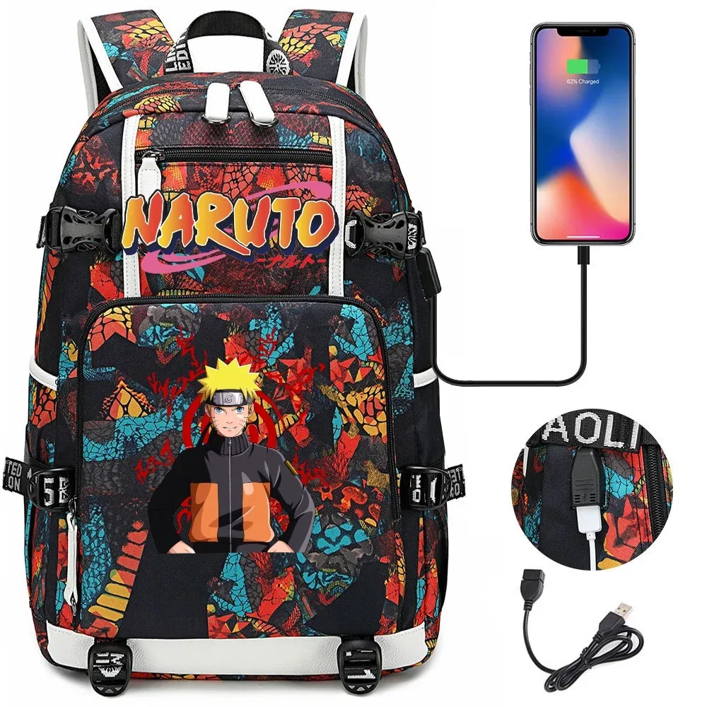 sacs à dos uzumaki naruto uchiha sasuke, sac à dos camouflage, sac à dos de grande capacité, sac de voyage, sacs d'école décontractés pour adolescents, pour cadeau