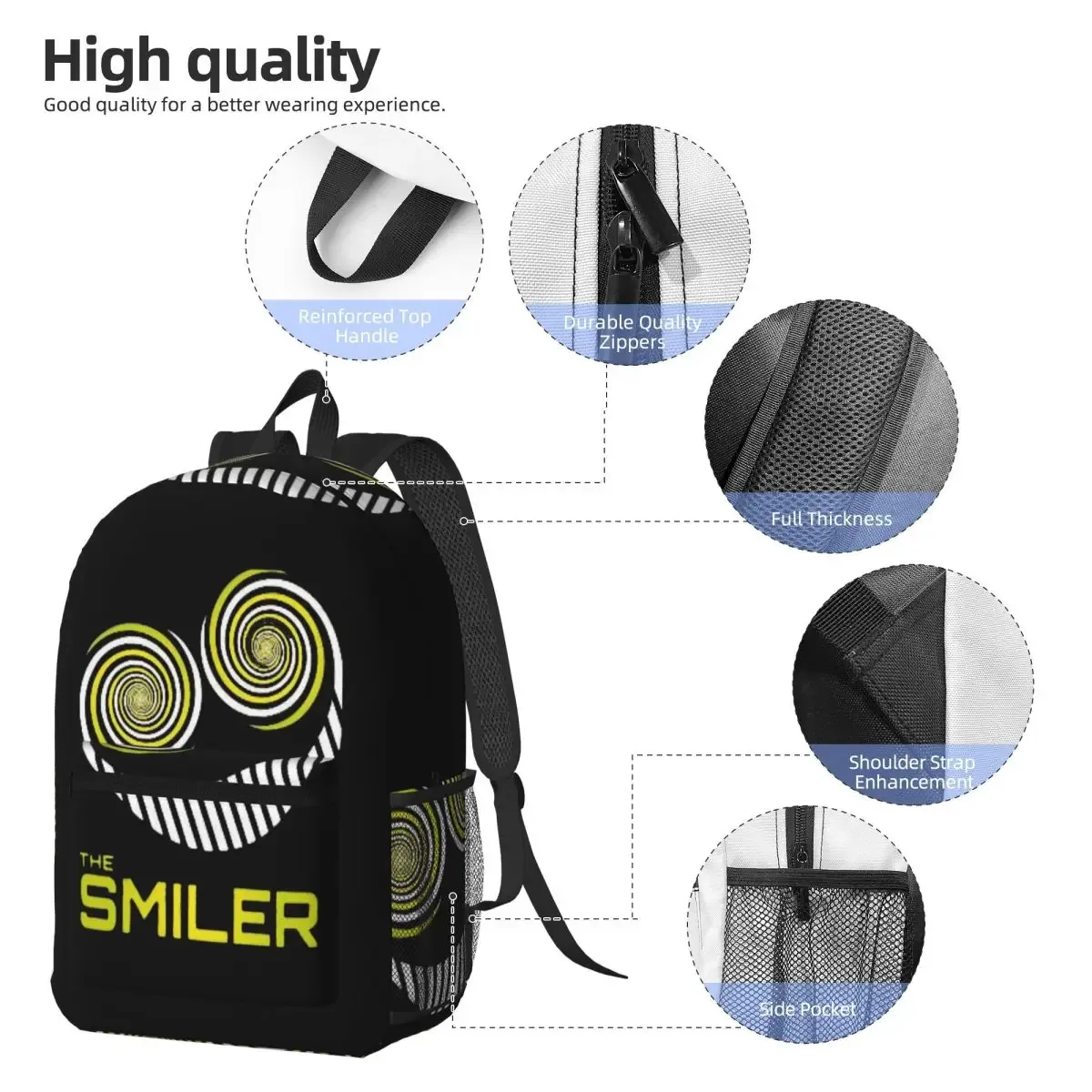 the smiler alton towers merch uk active backpack daypack sac à dos de grande capacité pour enfants, sac d'école, sacs à bandoulière pour hommes et femmes