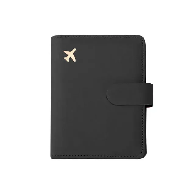 porte-passeport en cuir couvre étui étanche voyage carte de crédit portefeuille mignon passeport livre pour femmes/hommes boucle passeport couverture