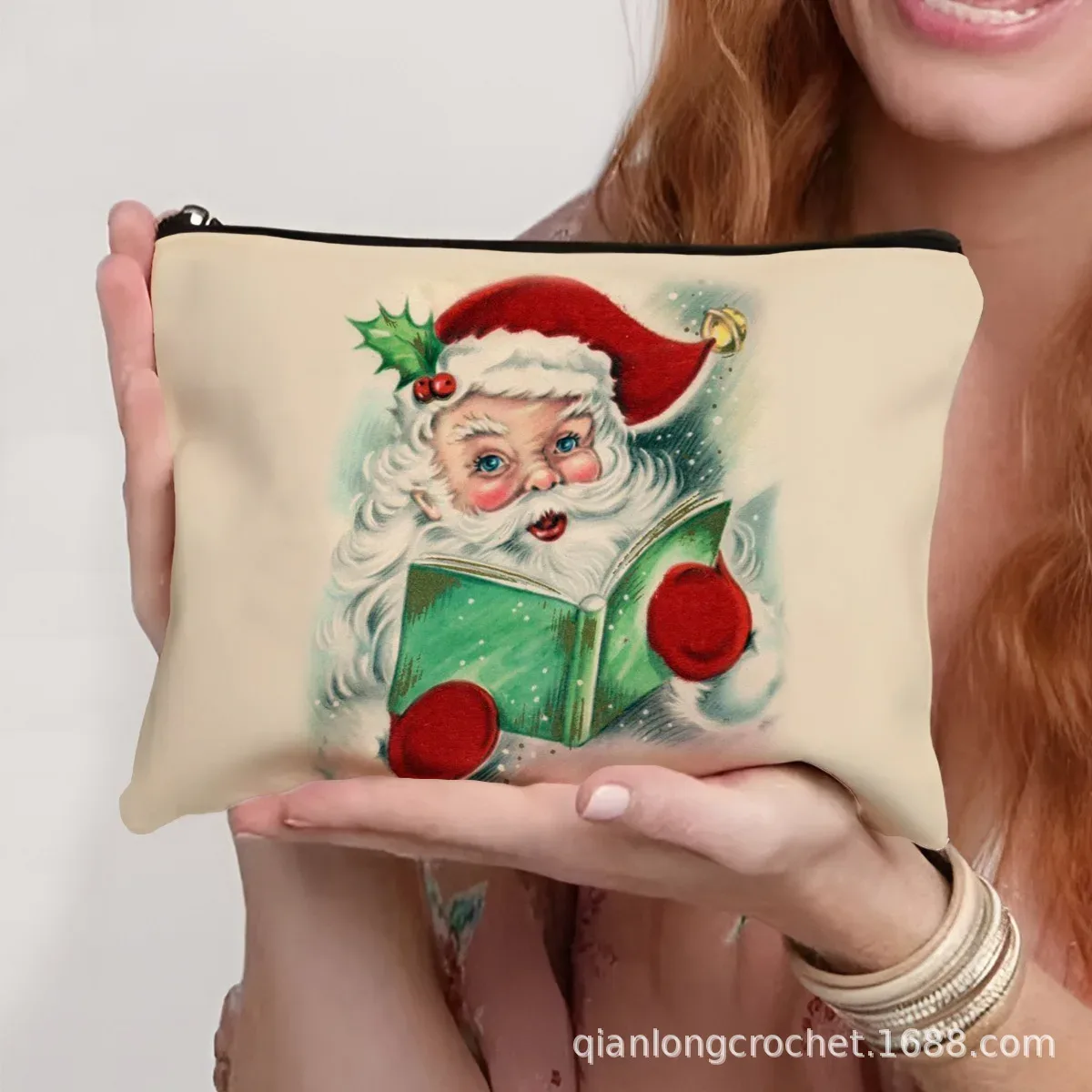 sacs de maquillage tendance de noël, étuis à crayons imprimés bonhomme de neige et sacs de rangement pouvant être personnalisés pochette de maquillage, offre spéciale