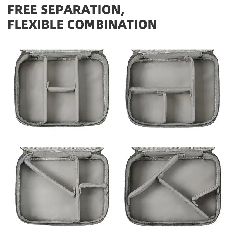 sac de rangement numérique portable de voyage double couche, câble de données, câble de chargement d'alimentation mobile, accessoires, boîte de rangement multifonction