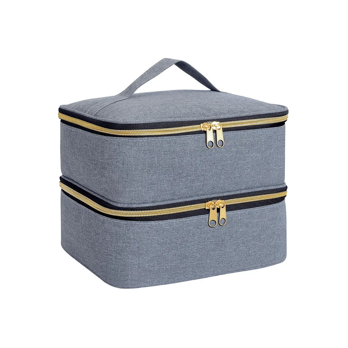organisateur de vernis à ongles, sac fourre-tout de rangement cosmétique double couche portatif pour les amateurs d'ongles, peut stocker des outils à ongles, du gel de vernis à ongles, d