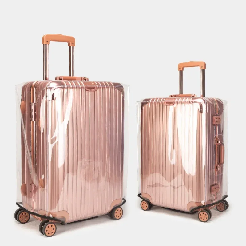 housse de protection pour bagages entièrement transparente, étanche à la poussière, durable, accessoires de voyage, étui en pvc, nouvelle collection