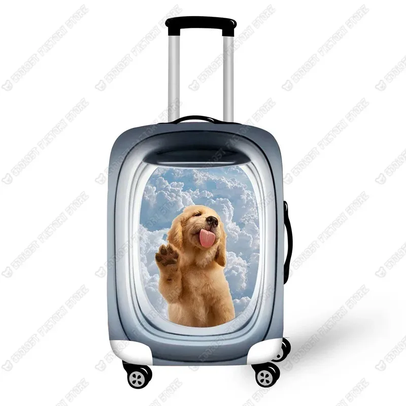 housses de protection pour bagages de voyage animaux 3d, accessoires de voyage pour femmes, housse de valise pour animaux de compagnie, étui à roulettes, housses à bagages, 18-32 po
