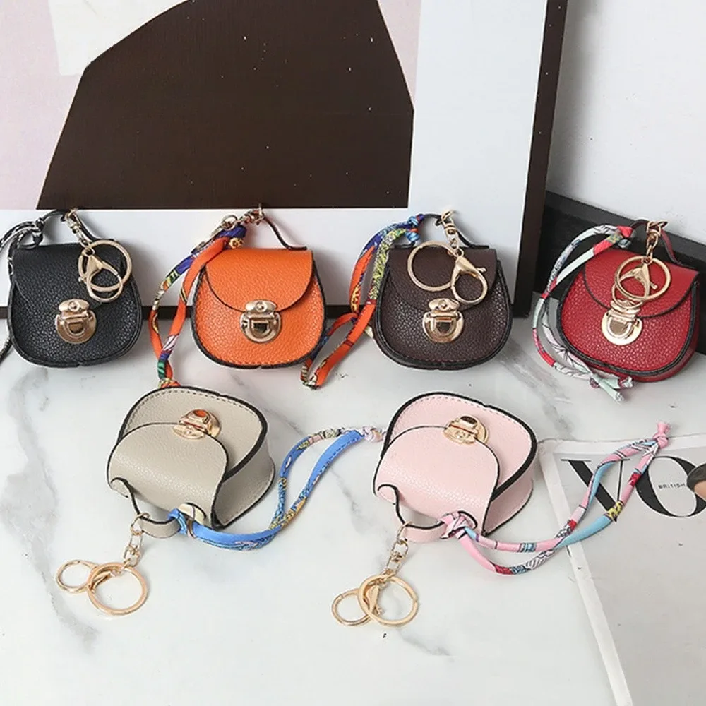 mini sacoche en cuir pu, pendentif de sac, porte-monnaie de luxe mignon, accessoire de mode créatif, porte-clés, cadeau, pochette à rouge à lèvres