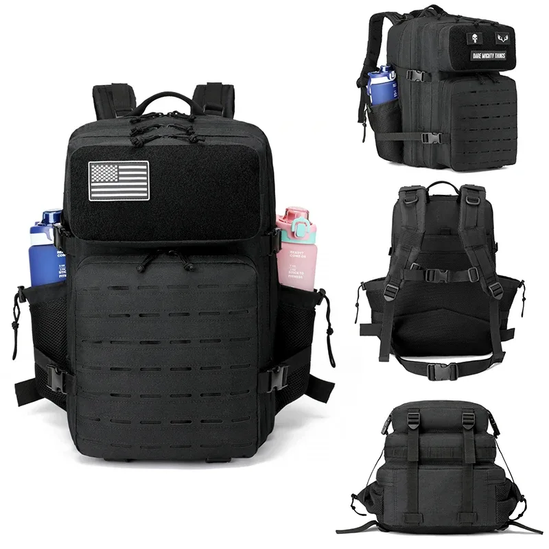 sac à dos de randonnée molle 45l pour homme avec support pour bouteille, sac de randonnée extérieur, sac à dos de fitness
