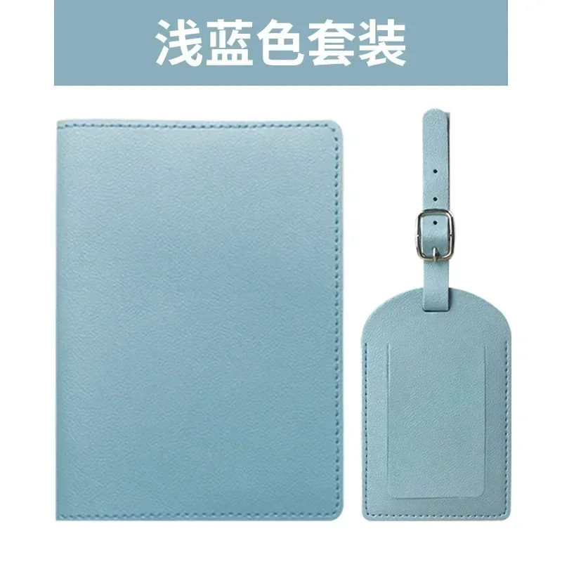 couverture de passeport de voyage en pu, étiquettes de bagages, cadeau d'affaires pour fête de mariage, porte-billet, étui porte-passeport, ensemble d'accessoires de voyage
