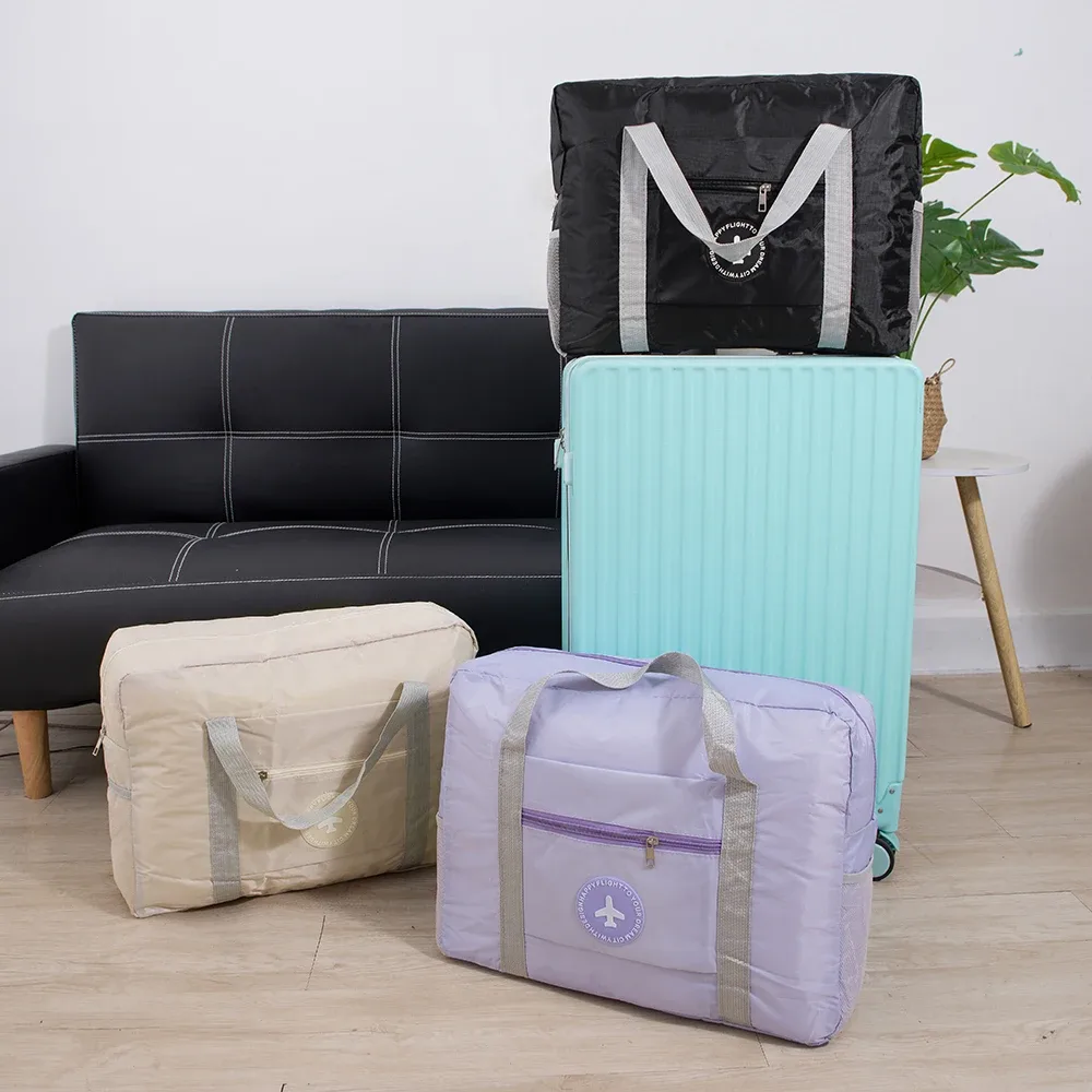 sac de voyage pliable grande capacité pour avion, sac de rangement portable pour le sport et le fitness avec levier de levage