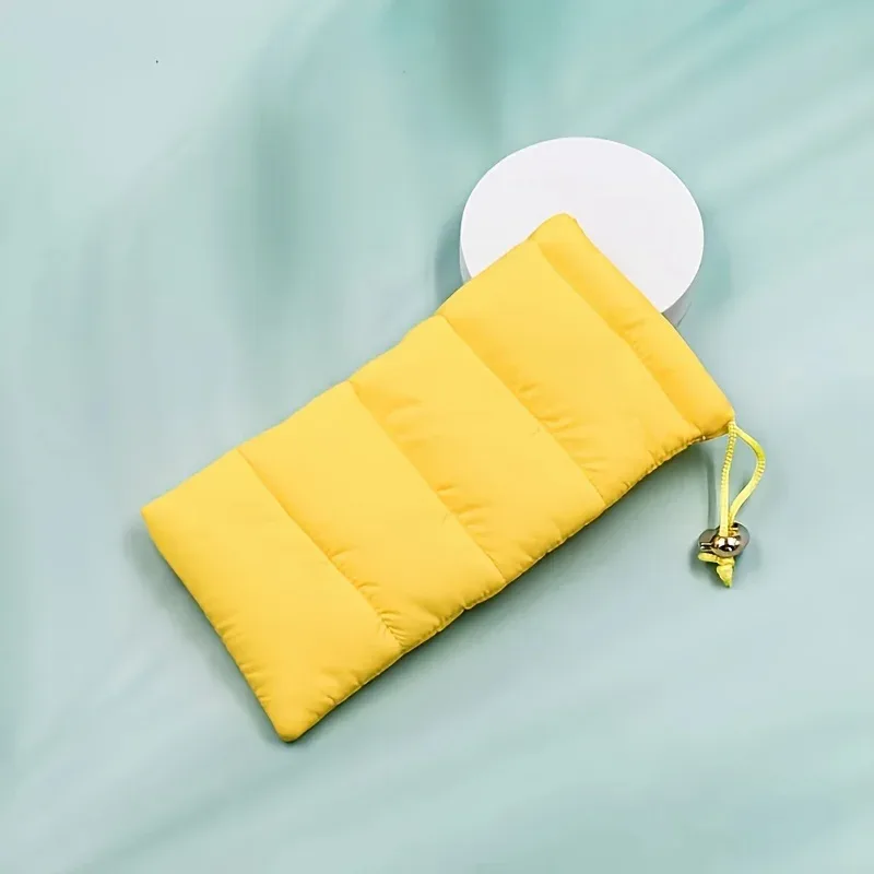 étui à lunettes en nylon matelassé souple, pochette à lunettes à cordon rembourré souple, sac de rangement de lunettes de protection 1 pièce