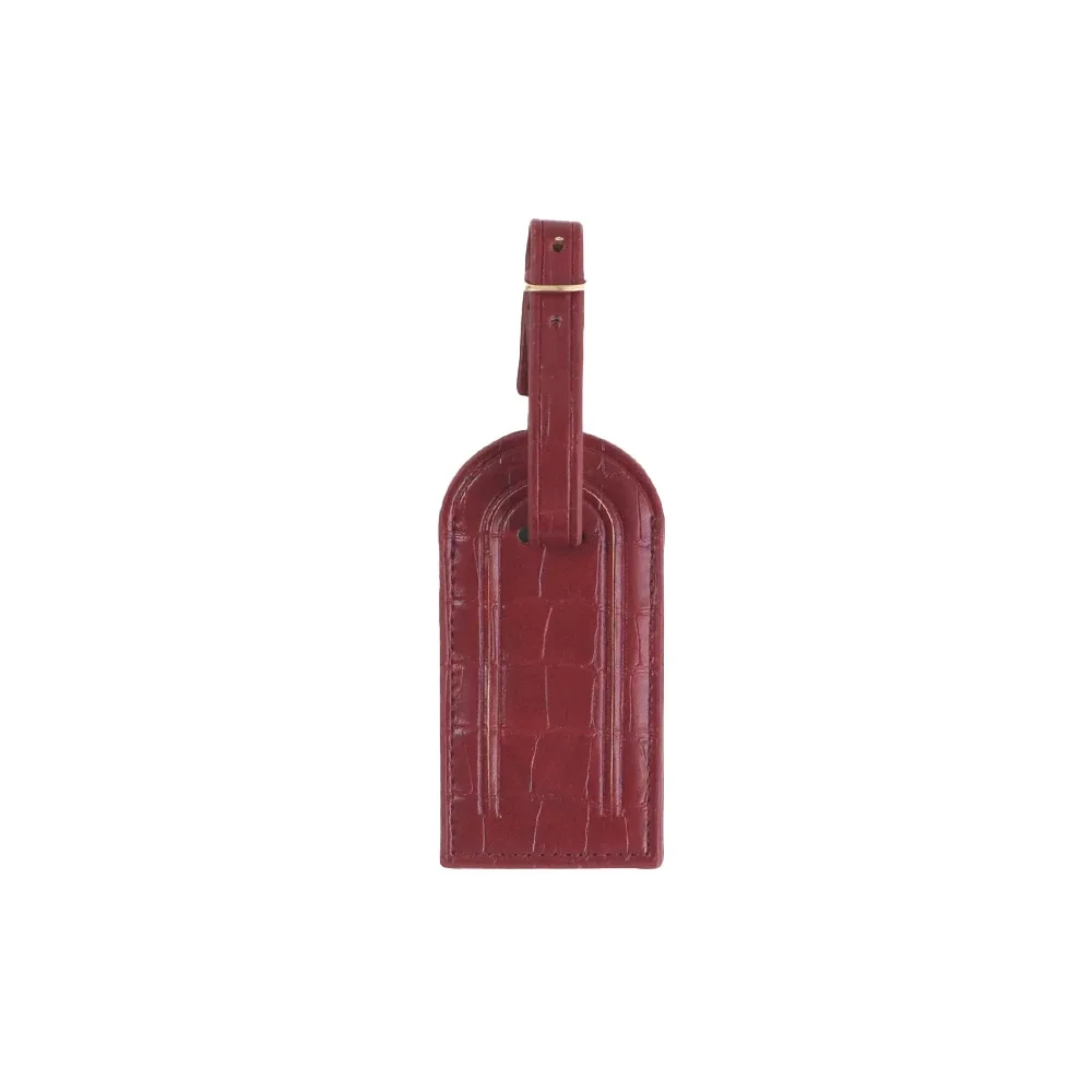 étiquette de bagage personnalisée en cuir pu avec motif crocodile pour valise, pour éviter la perte