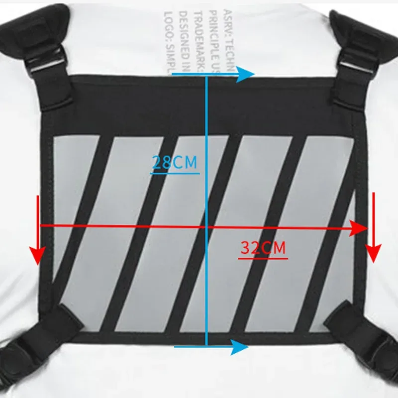 sac de poitrine tactique pour homme, gilet de sport extérieur réfléchissant et imperméable, sac de poitrine multifonctionnel pour téléphone, sac de sport décontracté pour homme