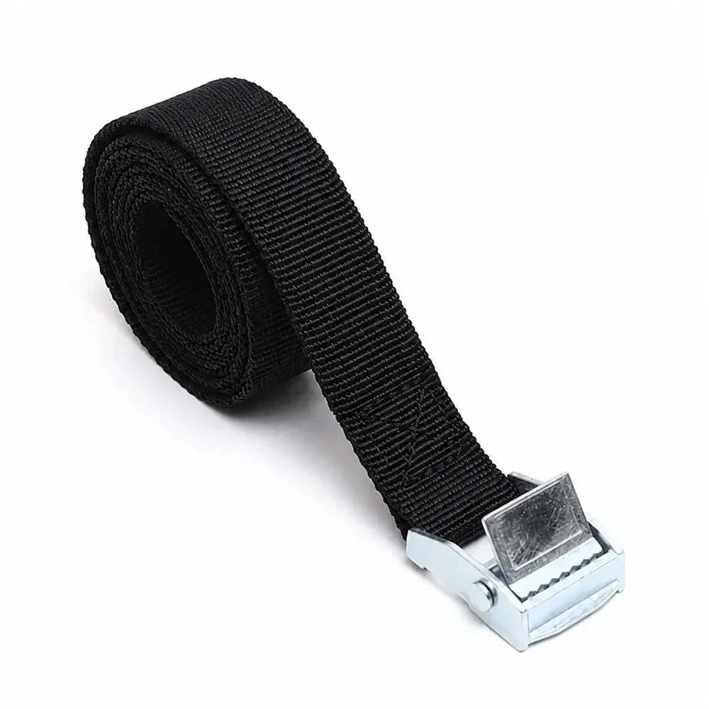 sangles d'arrimage noires 1/2/3 mètres * 25 mm, sangles de bagages réglables, ceinture à cliquet robuste, boucle en métal, sangles d'arrimage de cargaison