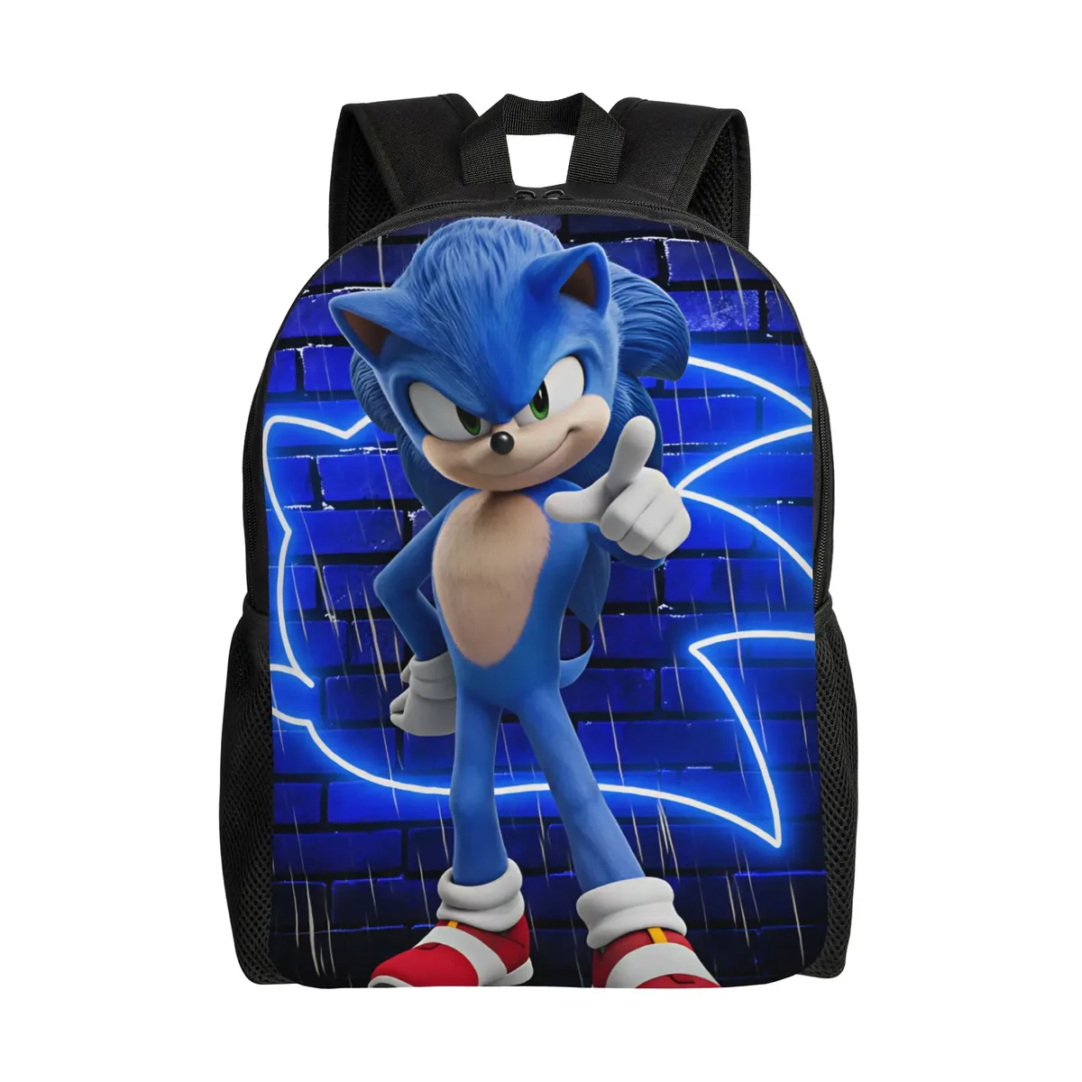 sac à dos sonices cartoon, sac à dos sportif en polyester pour étudiants, léger, kawaii, sacs d'école, sac à dos
