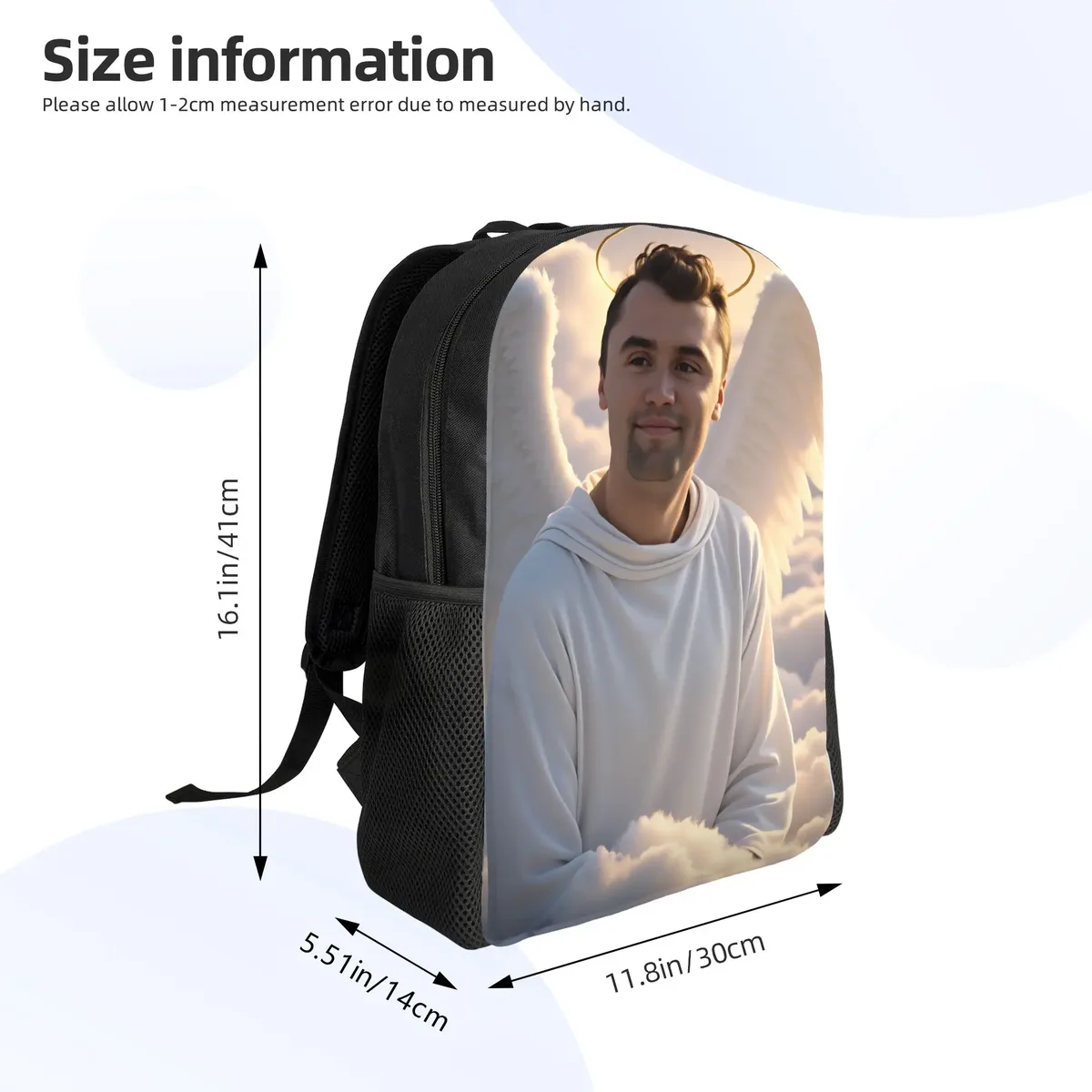 sac à dos charlie kirk angelic advocate kawaii, sacs à dos légers pour garçons, sacs de sport pour lycée, sac à dos design