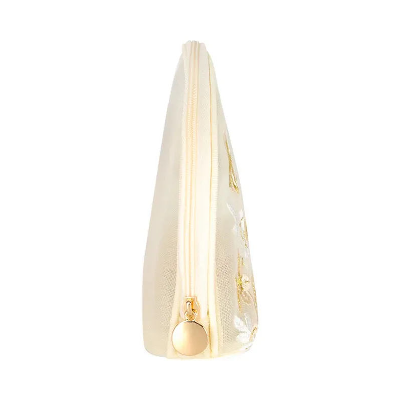 trousse de toilette portable, organisateur de rangement, grande capacité, nouvelle broderie en filet, sac de rangement pour cosmétiques, magnifique sac à cosmétiques