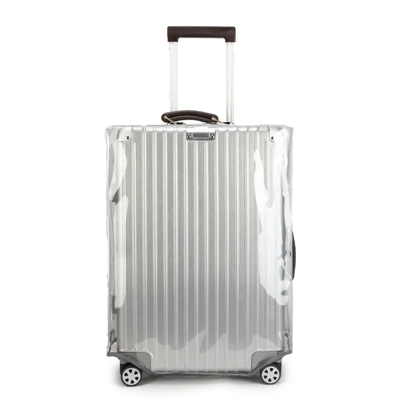 housse de protection transparente pour bagages en pvc, housse de valise étanche, boîtier de chariot de voyage, antidérapant/anti-chute/anti-rayures/anti-poussière