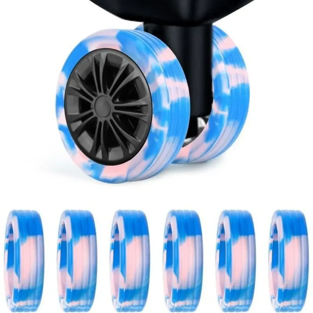 protecteur de roues de bagages en silicone, pièces de valise, de voyage, chaussures épaisses, 4 pièces