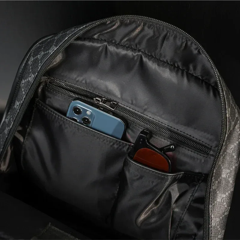 sac à dos à imprimé floral de luxe pour hommes, sacs à dos pour hommes, sacs de voyage de grande capacité, sac à dos en cuir pu, cartable masculin, design de mode