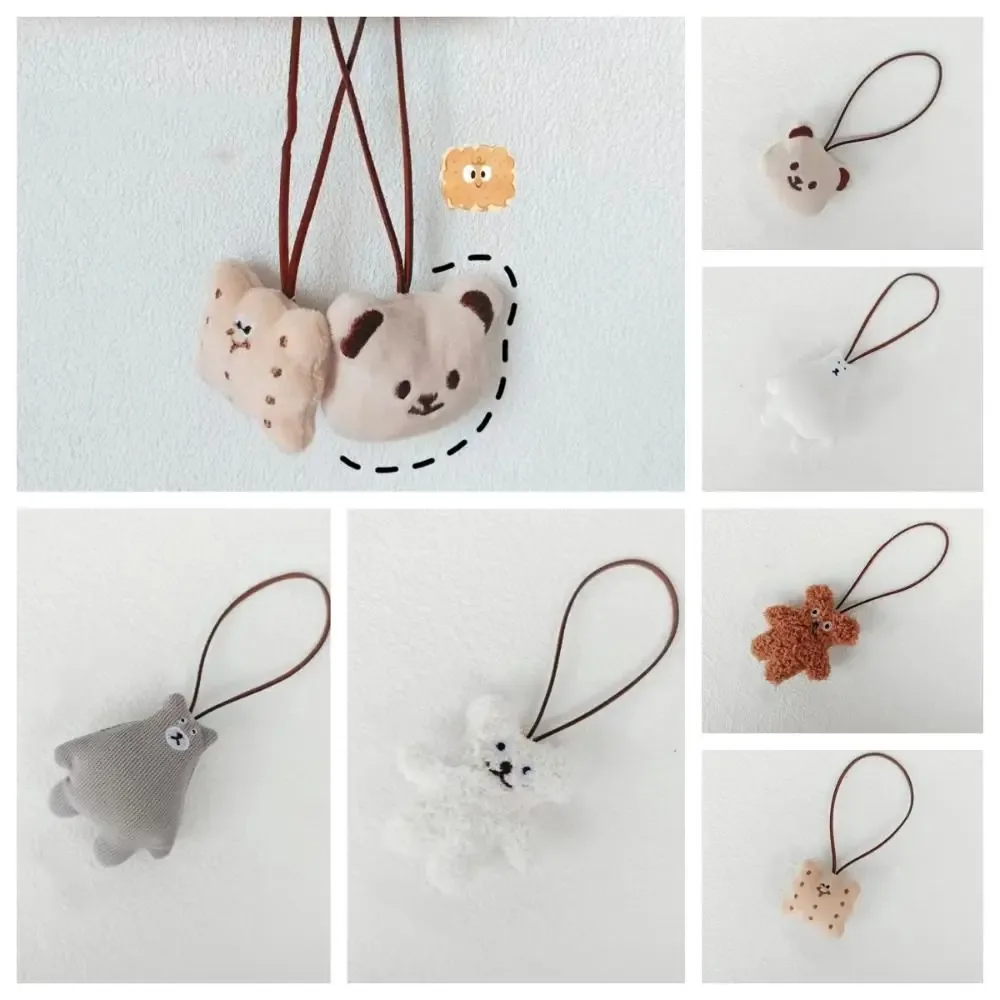 gril soft bag pendant pour filles, breloques de sac, accessoires assortis, queue, décoration de sac à dos, biscuit, style coréen, lanière animale