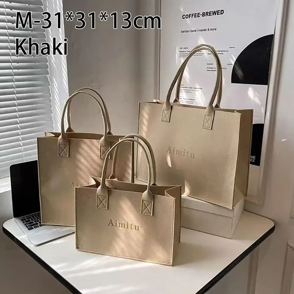 sac messager coréen en feutre simple pour femme, sac à main monochrome, sac à bandoulière décontracté, grande capacité, mode de voyage, s, m, l