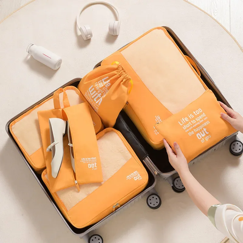 lot de 6 pochettes de rangement de voyage, cubes de rangement lavables pour valise, organisateur de bagages de haute qualité, sac de rangement portable pour vêtements, léger