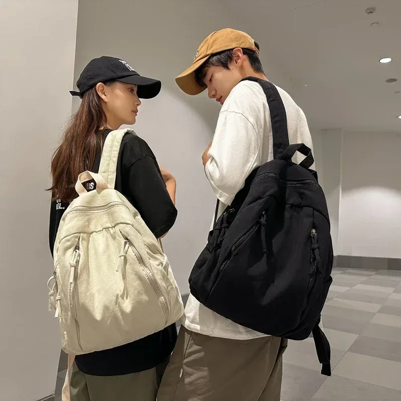 sac à dos en toile cool de style américain pour femmes et garçons, sac à dos universitaire étudiant de grande capacité, sac à livres de voyage unisexe, document solide, 2023