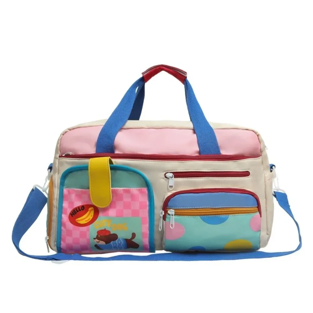 nouveau sac de voyage en tissu oxford, sac à main de maternité léger au design mignon, sac de transport de grande capacité pour voyage de week-end