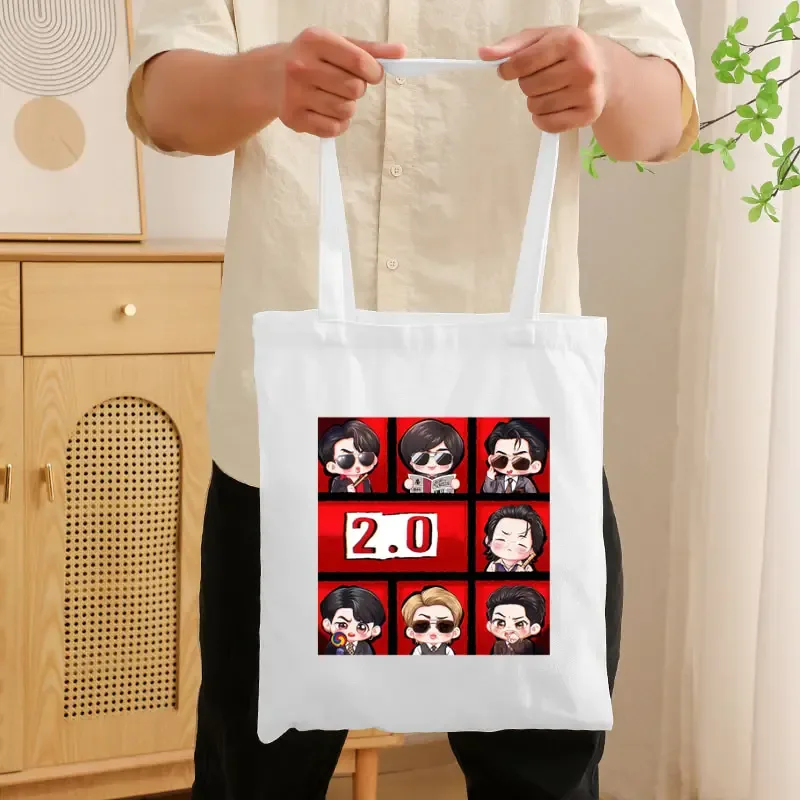 sacs en toile blanche arirang world tour 2026, sac fourre-tout pliable, sac à main de grande capacité, sac de shopping multifonctionnel, cadeau pour fans kpop