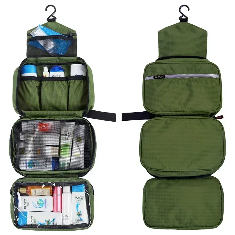 trousse de toilette suspendue pour hommes, grands sacs à cosmétiques imperméables, organisateur de voyage, articles de toilette pour dames, maquillage, toilettes, kit de salle de bain pliable