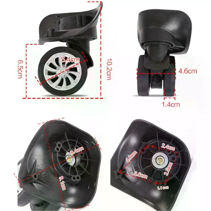 4 roues pivotantes universelles à 360 degrés pour valise et bagages, outils pour roulettes de chariot