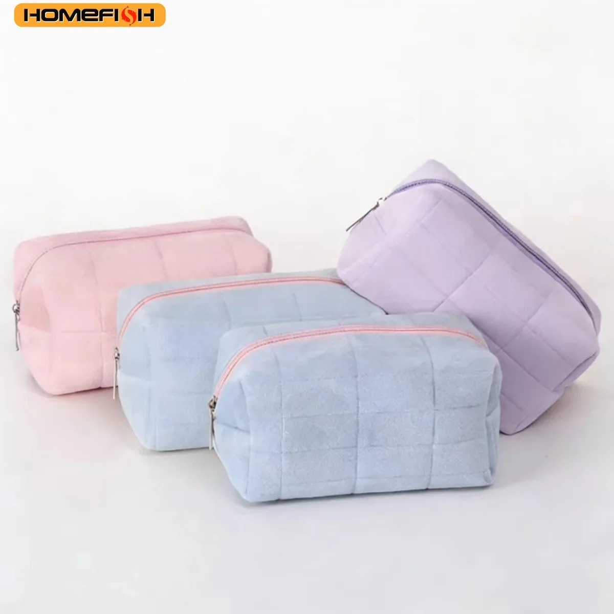 homefish sac de rangement élégant de grande capacité en forme d'oreiller, pochette portable multifonctionnelle pour cosmétiques et stylos pour femmes, idéale pour le transport quotidien.