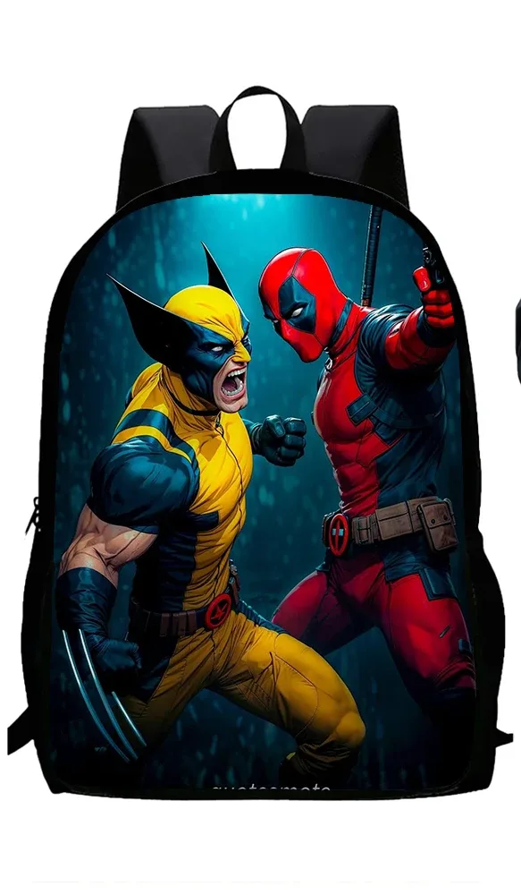 classique populaire d-deadpool w-wolverine imprimer 1/3 pièces/ensemble étudiant sacs d'école sac à dos pour ordinateur portable sac à dos avec sac à déjeuner porte-crayon