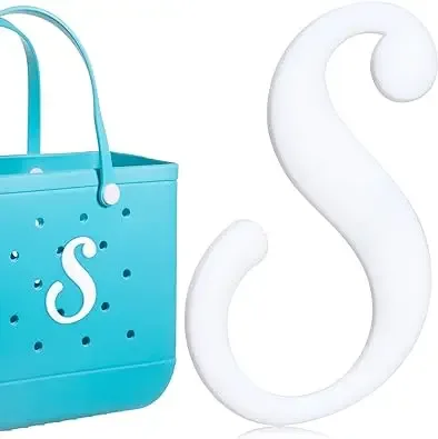 1pc lettre décorative pour sac à main, lettres de l'alphabet de couleur blanche accessoires de décoration lettres de l'alphabet 3d pour sac fourre-tout de plage