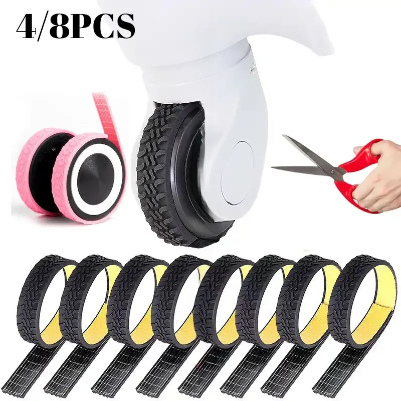 protecteur de roues de bagages en silicone, pièces de valise, essieux, protecteur de roues, réduit l'amortisse