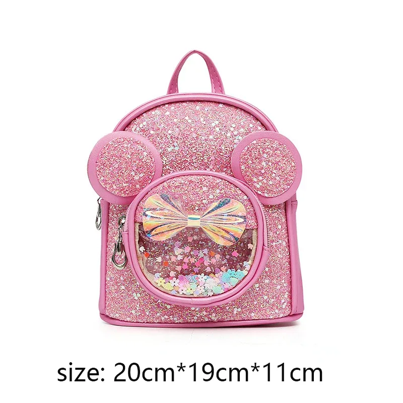 sac à dos mini tendance avec nœud papillon, sac de poitrine à sequins, sac à main en cuir pu avec pompon, sac à bandoulière