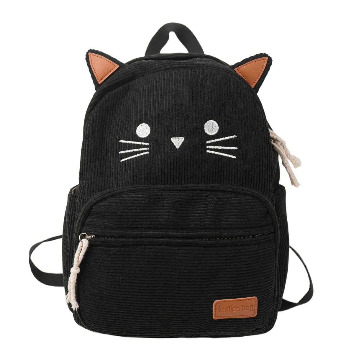 sacs à dos de grande capacité pour femmes, sac à bandoulière de bonne qualité pour filles, motif de chat de dessin animé, sacs à main en tissu doux pour femmes