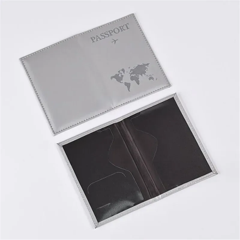 plan aérien accessoires de voyage porte-passeport couverture d'identité femmes hommes portable rose carte bancaire passeport affaires portefeuille en polyuréthane étui titulaire