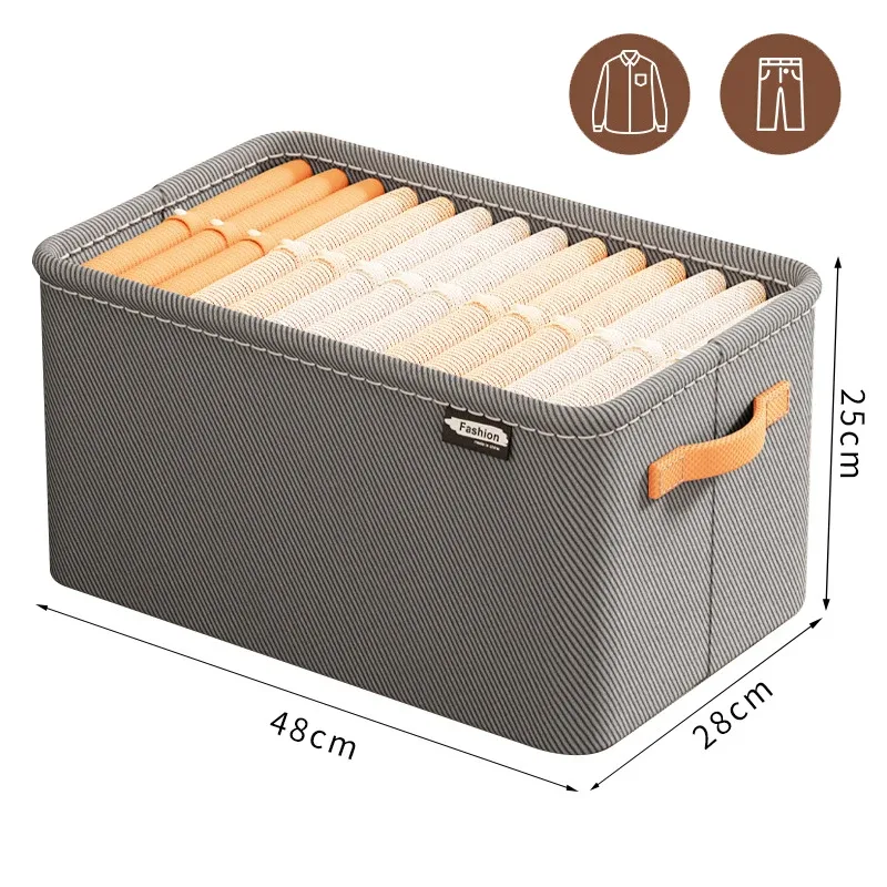 boîte de rangement pliable en tissu avec cadre en acier, organisateur de garde-robe à dessus ouvert, bac à tiroirs pour pulls et pantalons, organisation de placard