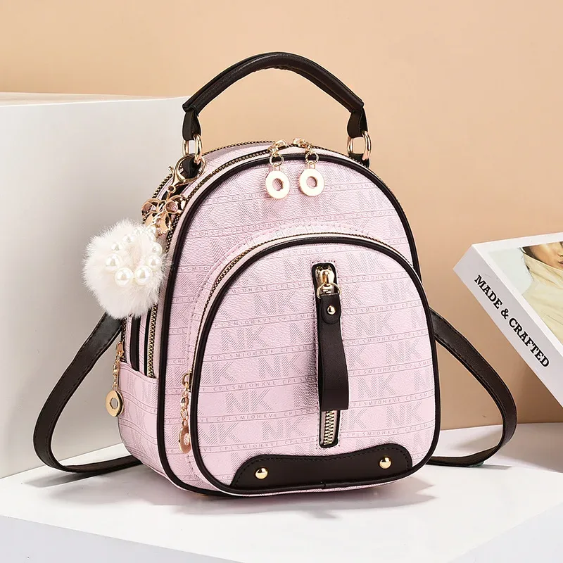 à la mode nouvelles femmes sac à dos en cuir souple lettre unique épaule sac à bandoulière urbain simple sac à main classique polyvalent sac à main