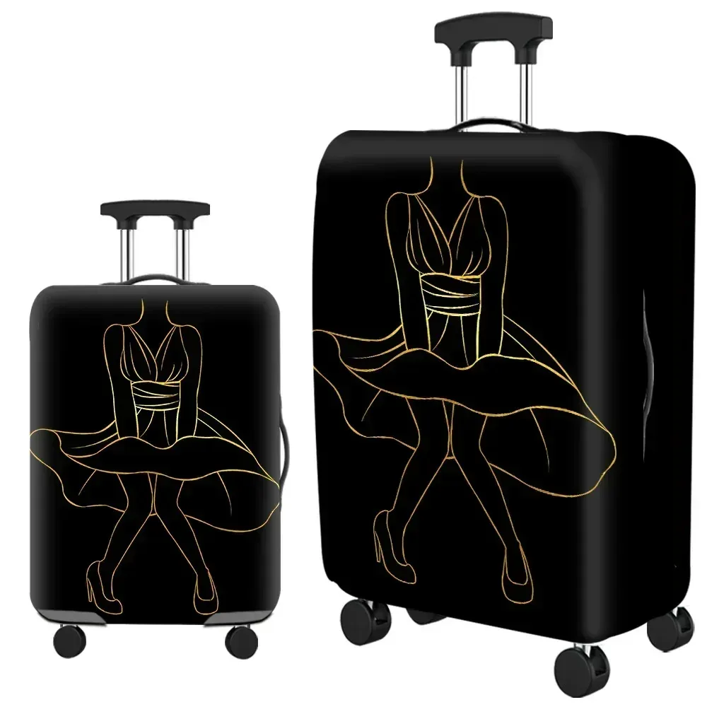optics elastic world juste de protection pour bagages, fermeture éclair trempée, housses de valise pour sac de 18 à 32 pouces, housse de chariot, accessoires de voyage